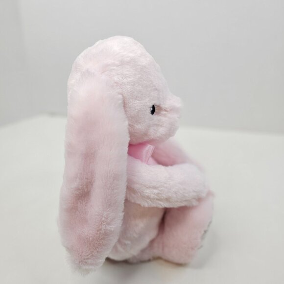 The Petting Zoo Pink Bunny Plush Rabbit Easter Embroidery Eyes Stuffed Animal - Picture 4 of 10